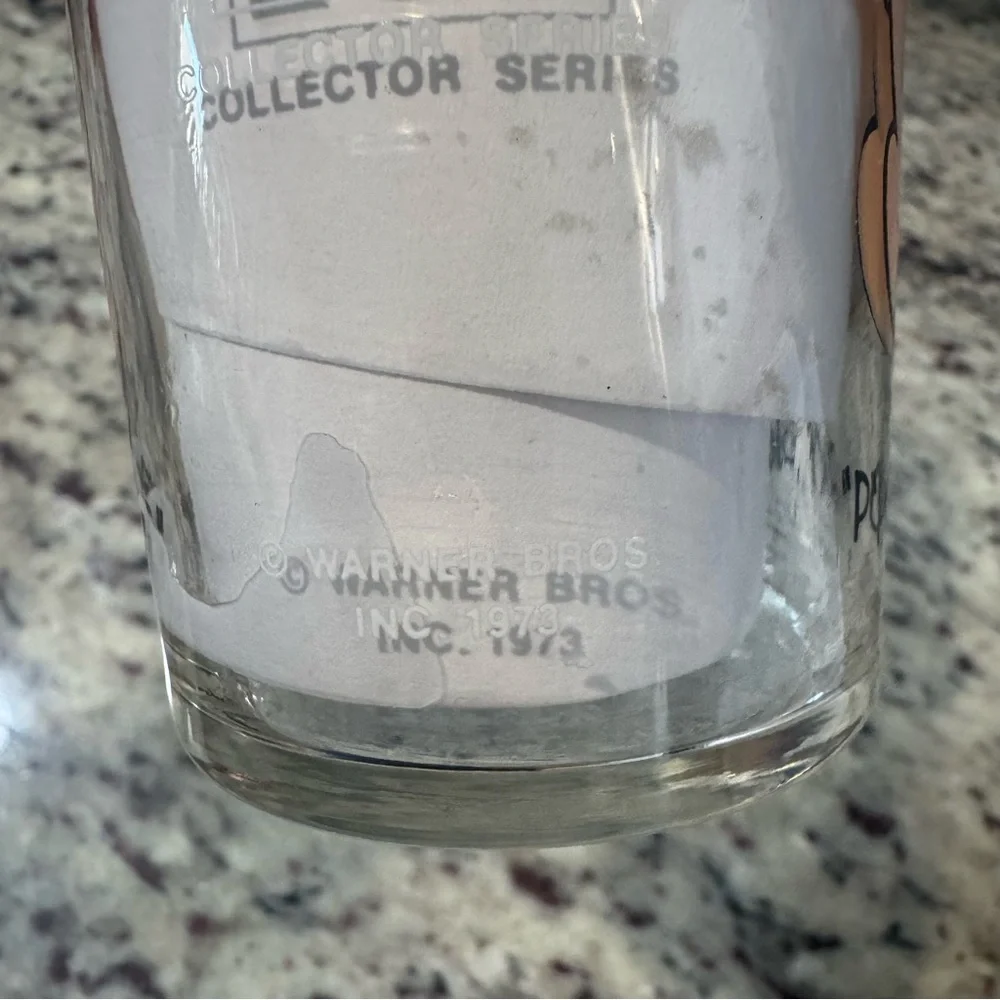 1973 Pepsi Collector Glass Porky Pig Warner Bros Looney‎ Tunes Vintage